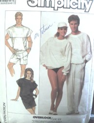 8631  Simplicity UNISEX LOOSE TOP SLEEVES OR NOT , PANTS, SHORTS PATTERN S-XL choices